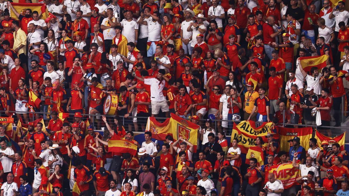 Afición española en Dallas, en la semifinal ante Francia