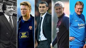 Venables, Van Gaal, Valverde, Setién y Koeman. 