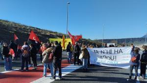 Docents del Berguedà durant el tall a la C-16 daquest matí