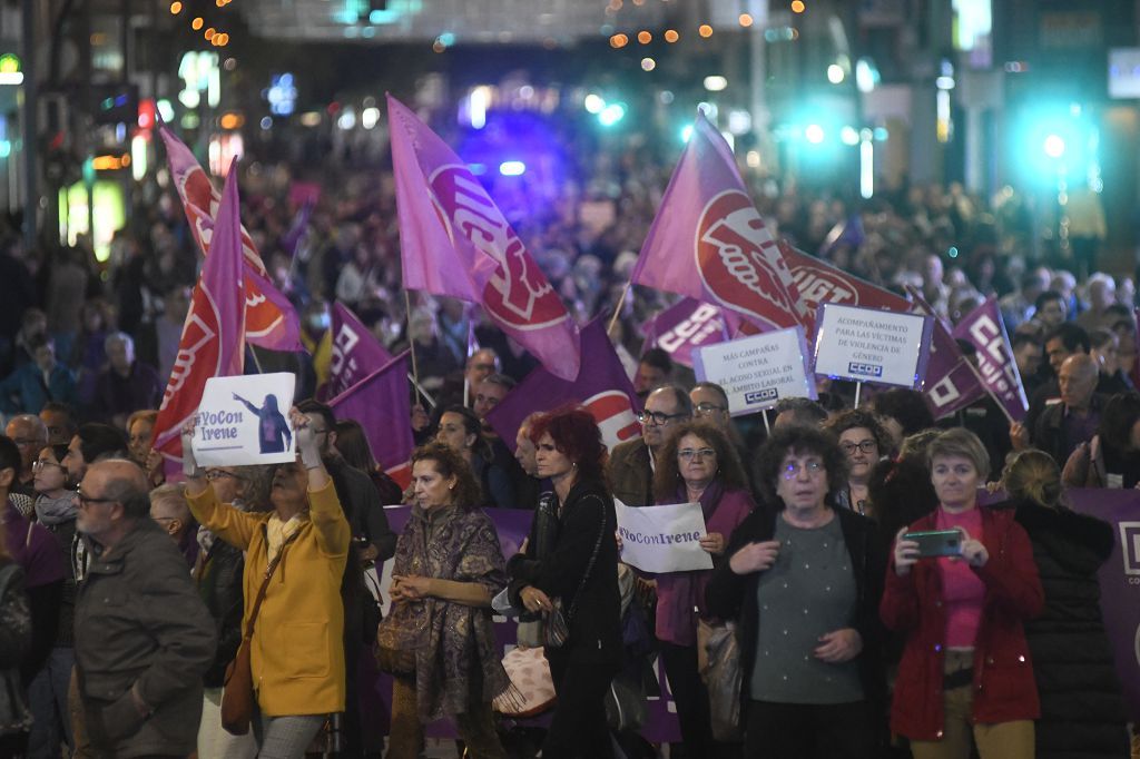 Las imágenes de la manifestación contra la violencia machista en Murcia