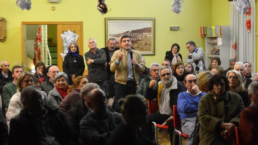 Sergio Pereira, en la última asamblea por el proyecto de A Caeira.