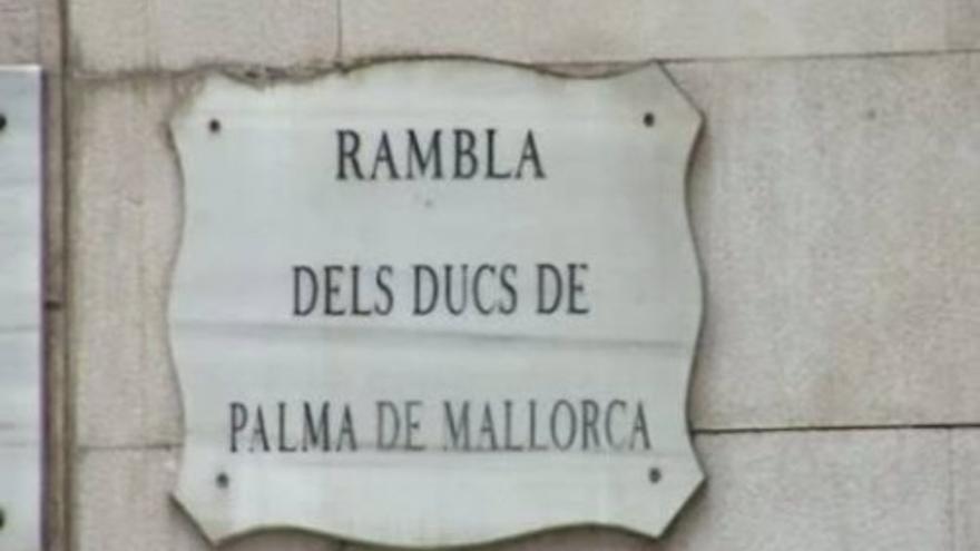 Piden quitar la referencia a los Duques de Palma en la Rambla