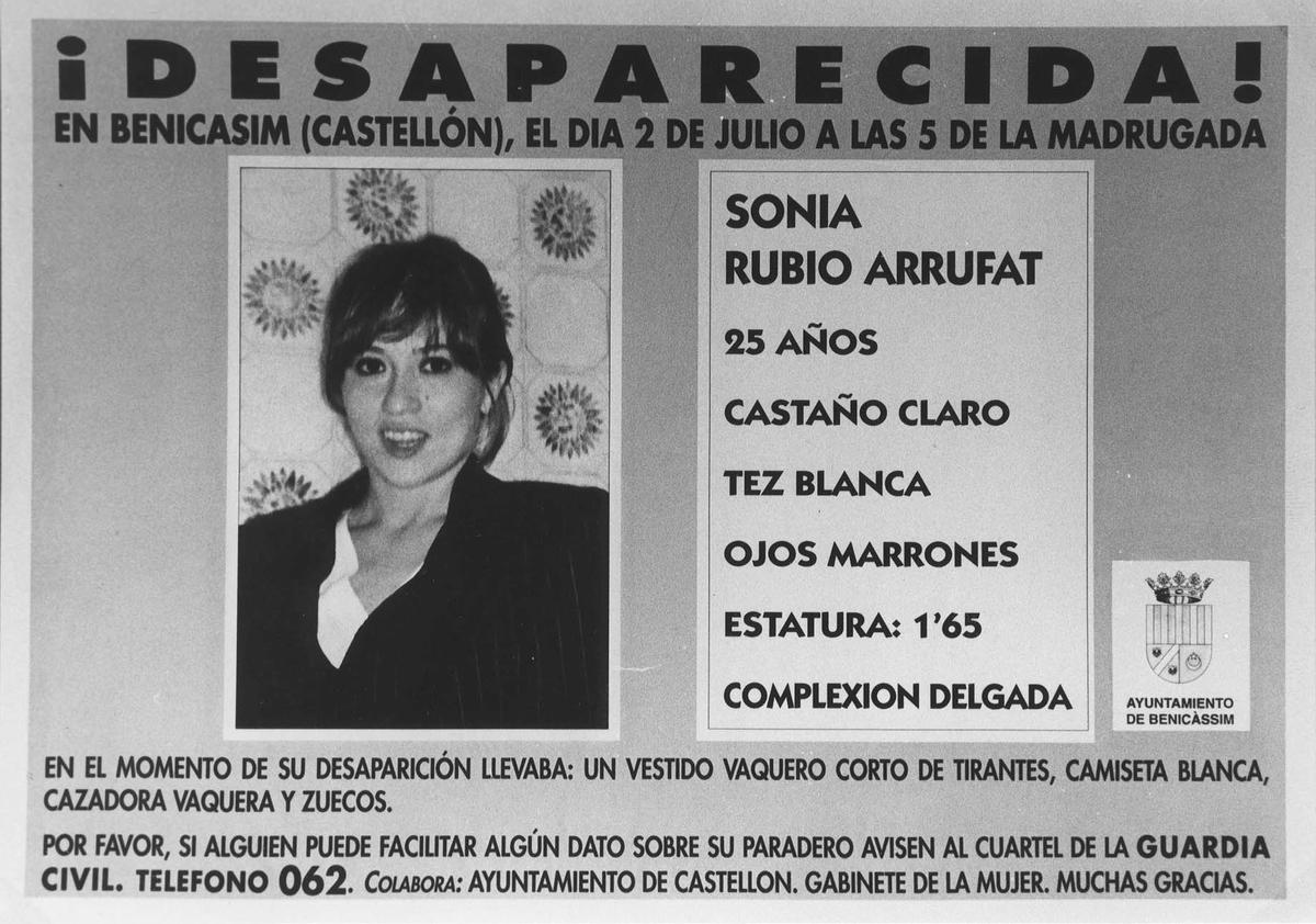 Cartel de búsqueda de Sonia Rubio.