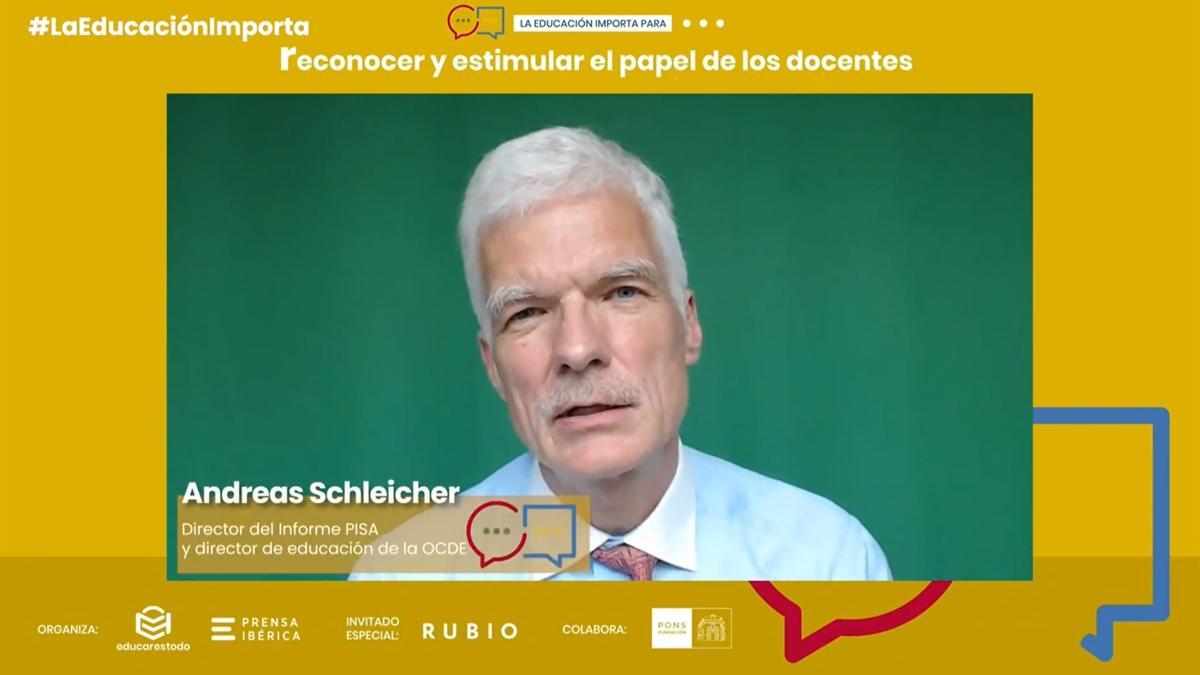 Intervención de Andreas Schleicher, padre del informe PISA, en el evento 'La educación importa para reconocer y estimular el papel de los docentes'