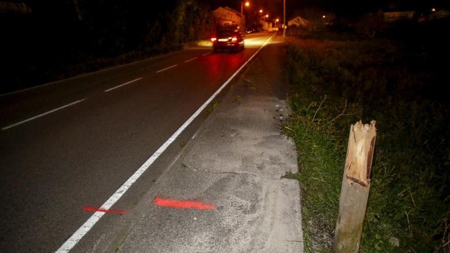 Zona de la carretera donde se produjo el accidente.