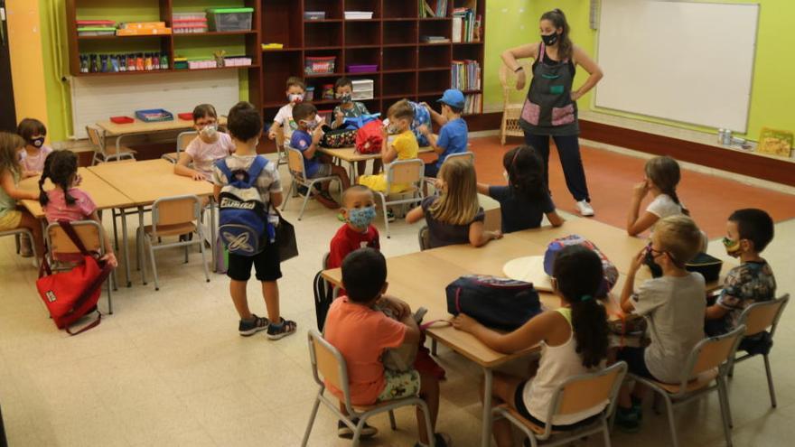 Una classe d&#039;infantil de l&#039;Escola Catalònia de Barcelona, aquest dilluns