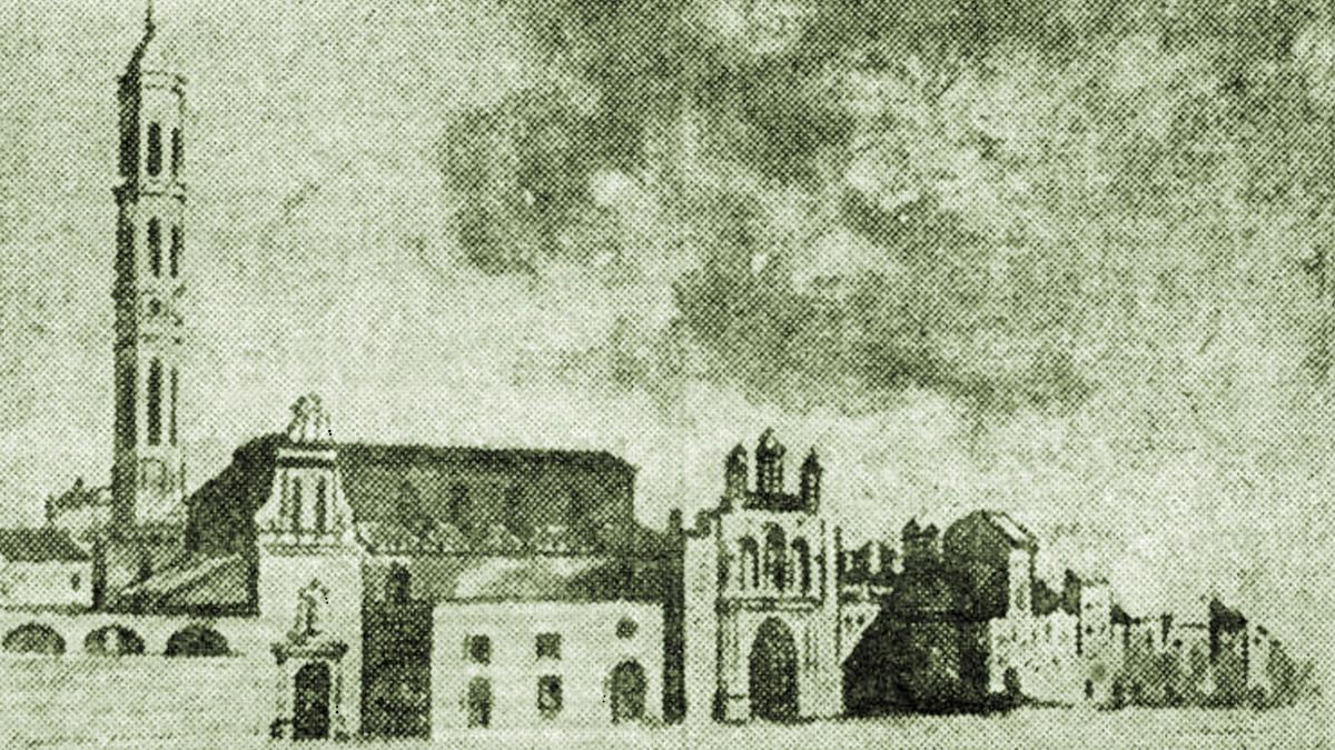 Plaza de San Francisco y convento homónimo, 1808.