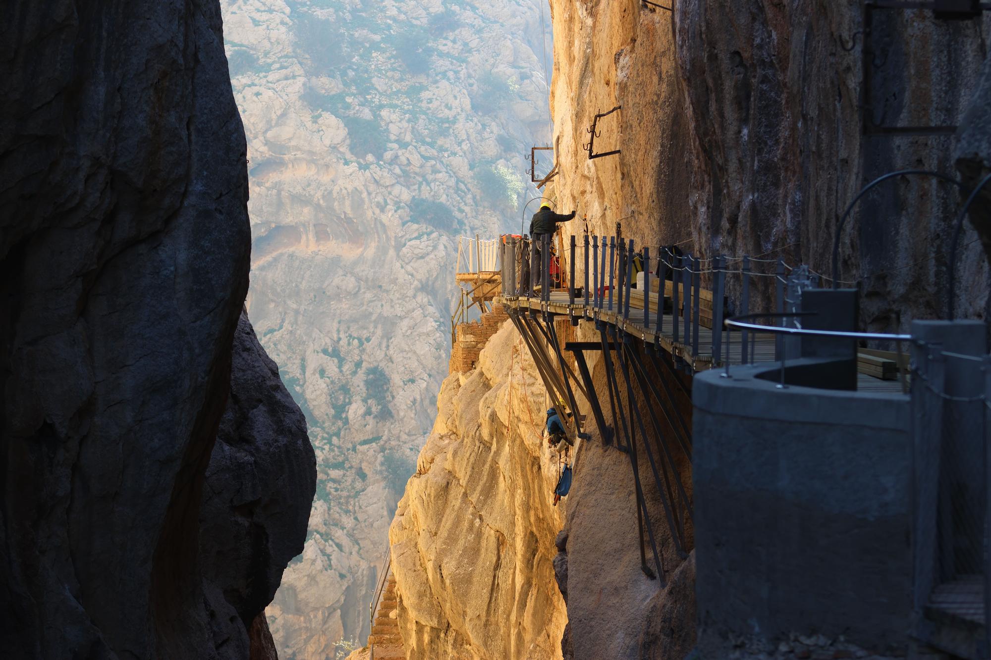 El Caminito del Rey reabre mañana su recorrido habitual tras los daños por los desprendimientos