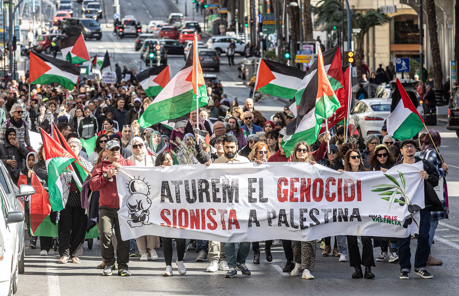 Protesta en apoyo a Palestina