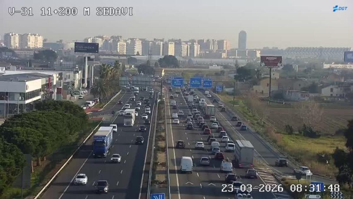 Congestión en la pista de Silla