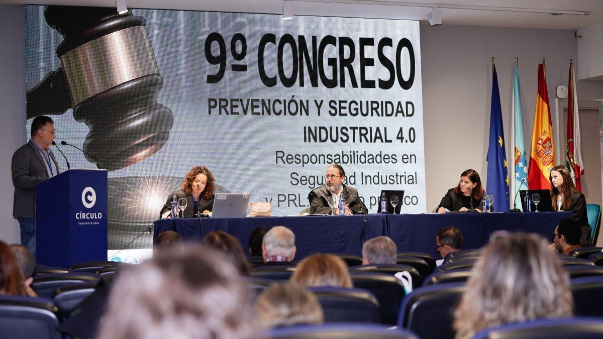 Fotografía del evento "Prevención y Seguridad Industrial 4.0", celebrado en el Círculo de Empresarios de Galicia este jueves.