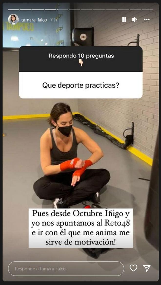 Tamara Falcó entrenando