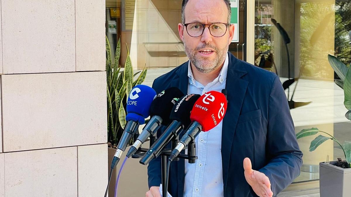 Héctor Díez, portavoz del PSOE en Elche, en sus declaraciones sobre el PEF