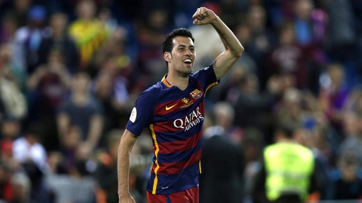 Sergio Busquets, durante la final de Copa del pasado domingo ante el Sevilla