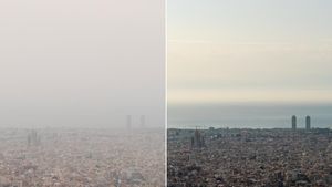 Barcelona s’acomiada de la pols en suspensió: el cel tornarà a ser blau