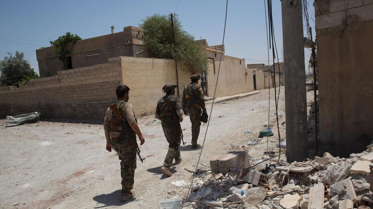 Soldados de las FDS en Raqqa.