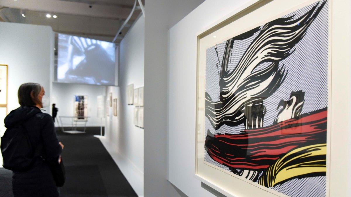 'Pinceladas', de Roy Lichtenstein, es uno de los cuadros más populares de la exposición.