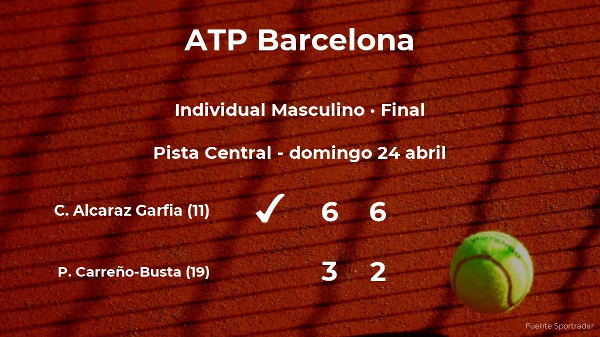 El tenista Carlos Alcaraz Garfia gana la final del torneo ATP 500 de Barcelona