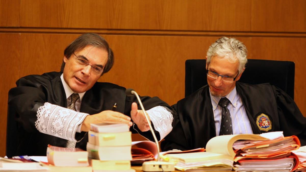 El juez Josep Maria Pijuan (izquierda), junto al también magistrado Santiago Vidal, en una imagen del 2008.