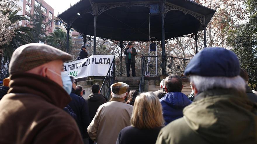 Concentración del tren Ruta de la Plata en Cáceres