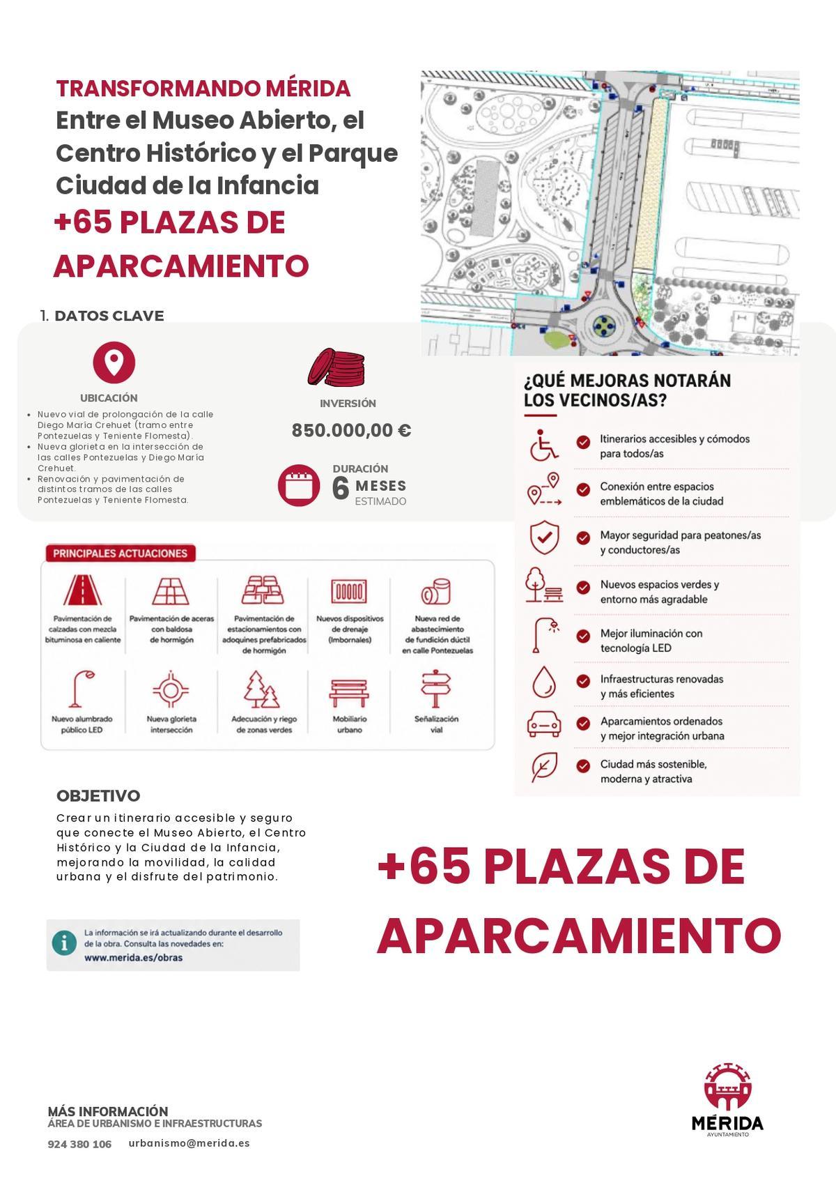 Mejoras urbanísticas en la ciudad de Mérida.