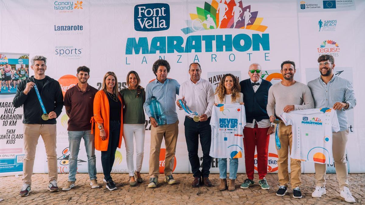 Presentación de la Font Vella Lanzarote International Marathon en el hotel Sands Beach Resort, en Costa Teguise.