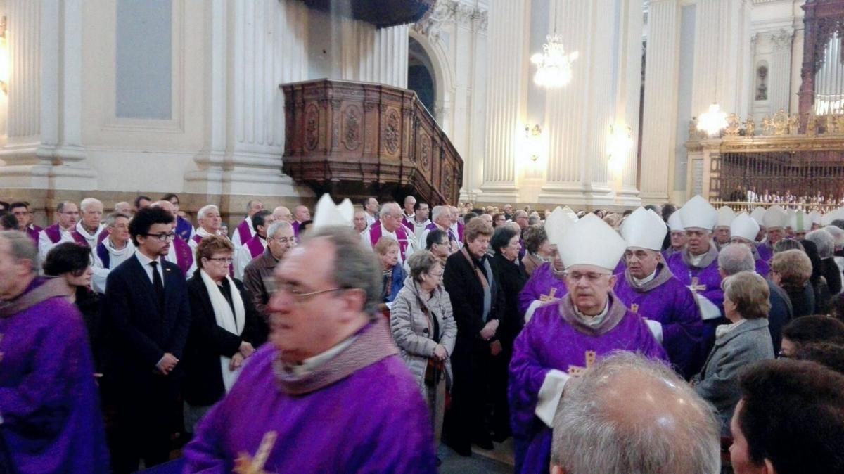 Funeral de Elías Yanez en la Basílica del Pilar