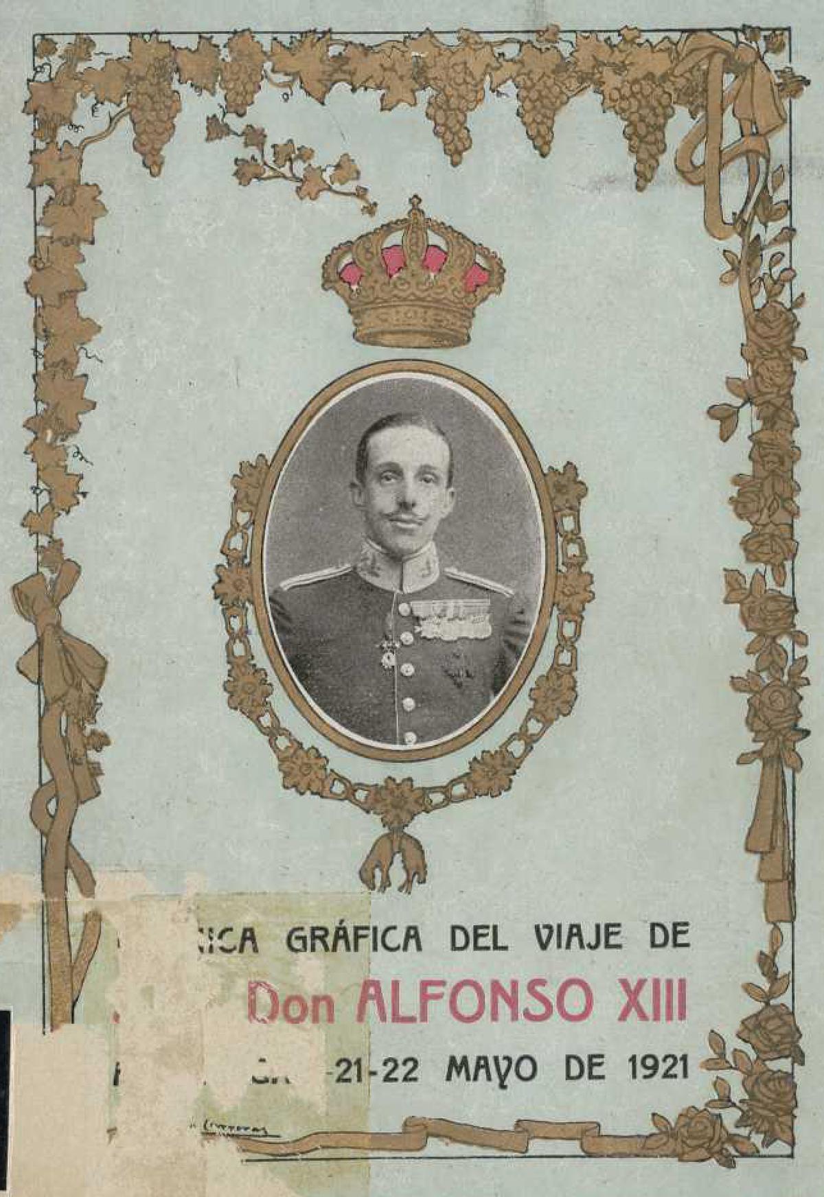 Portada del libro sobre el viaje de Alfonso XIII en 1921, obra de Pedro Alfaro y Rafael Murillo.