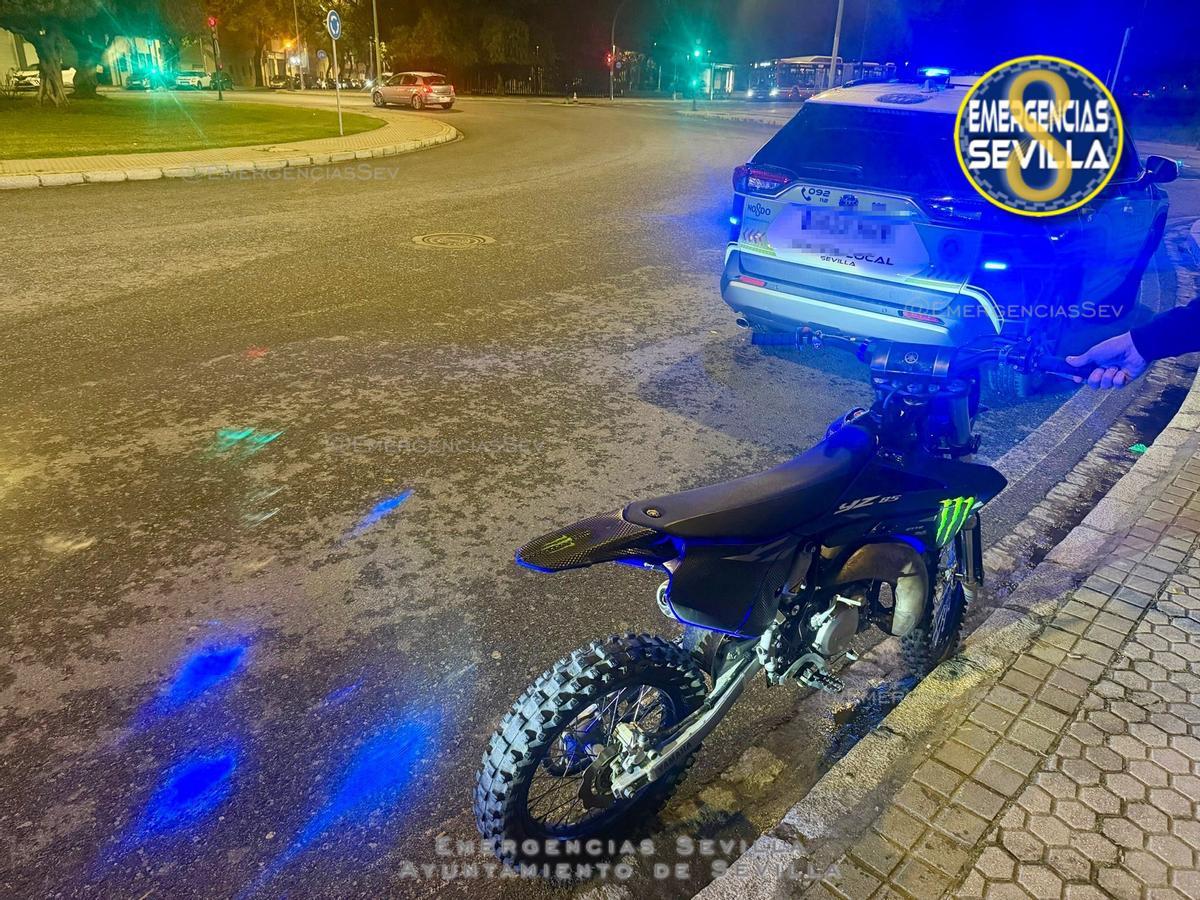 Imagen de la moto intervenida.