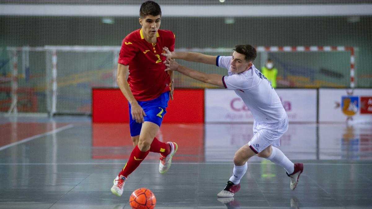 Antonio, con la selección española en el último parón