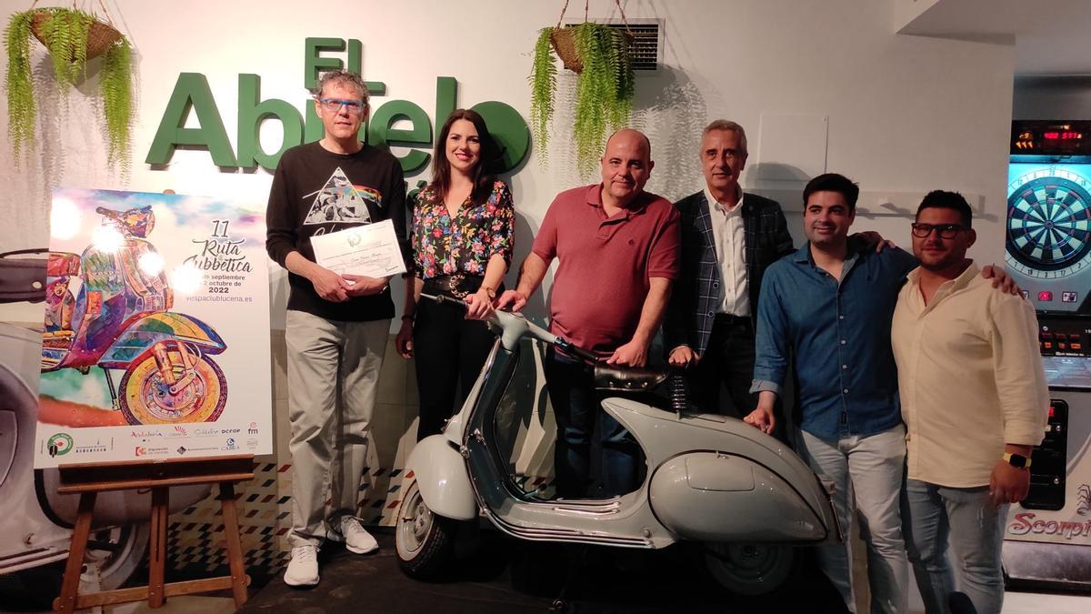 Presentación del cartel de la II Ruta Subbética en Vespa en lucena.