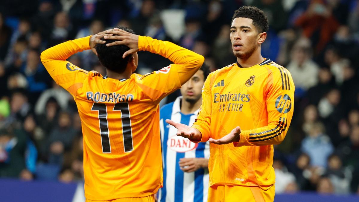 Bellingham y Rodrygo, desquiciados ante el Espanyol