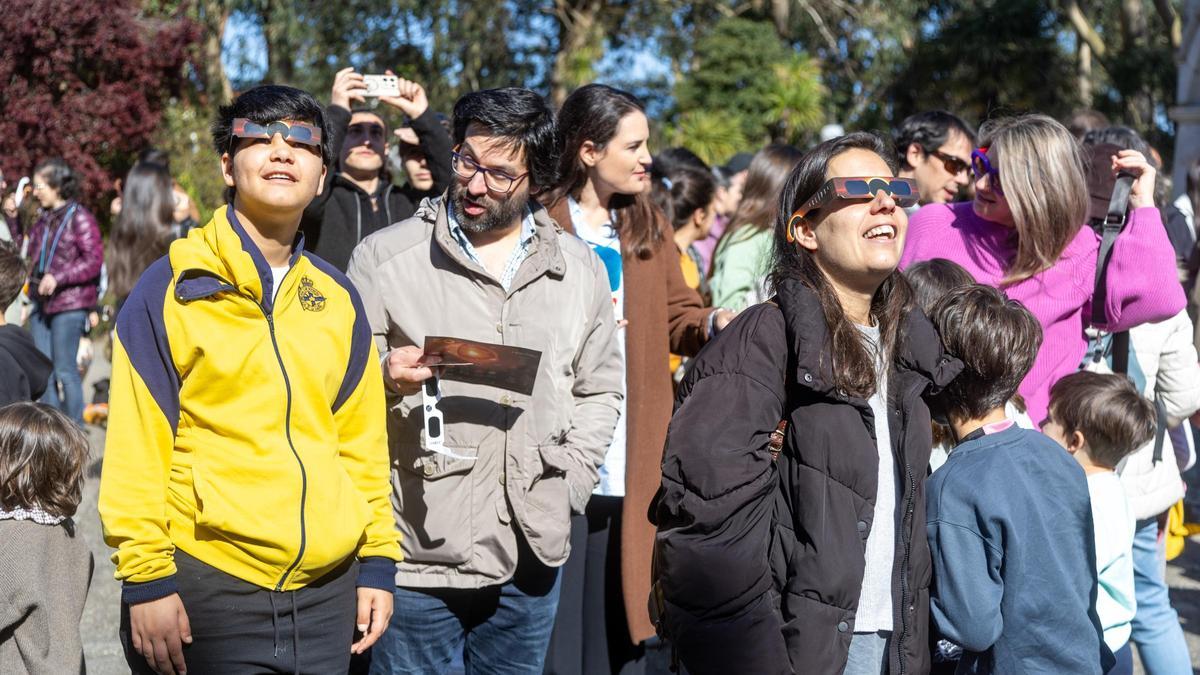 Así se vivió el eclipse solar en A Coruña