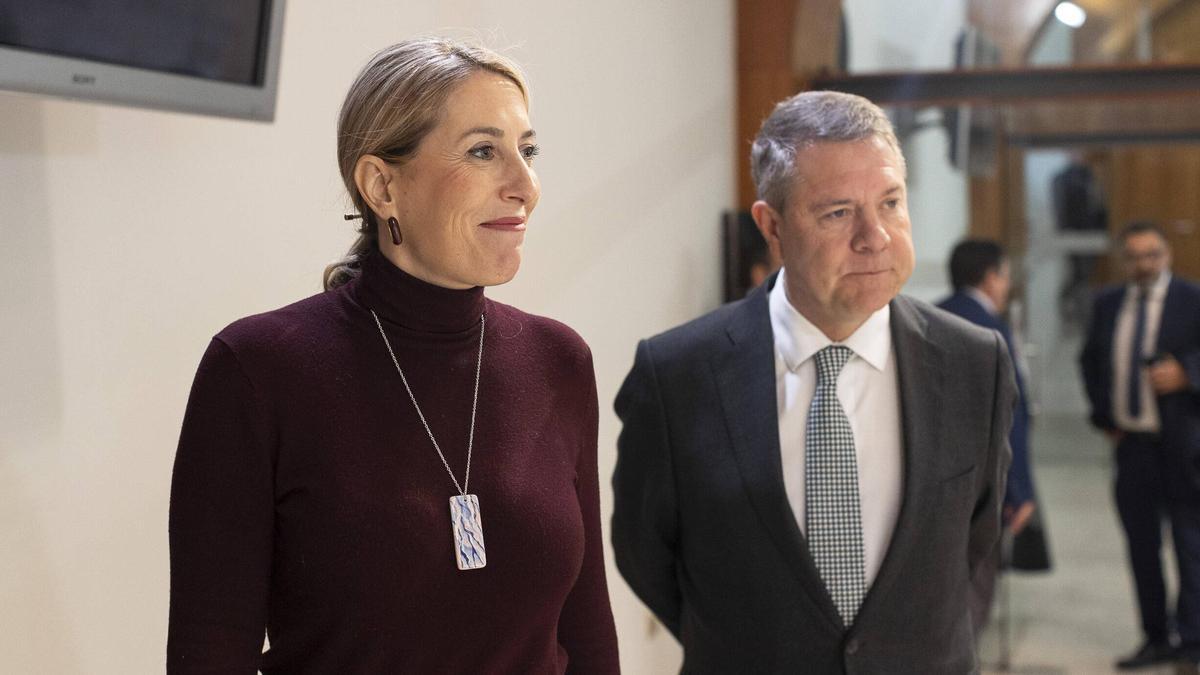 María Guardiola y Emiliano García-Page.