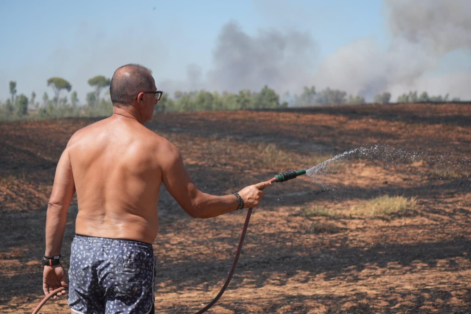Un incendio en Sancha Brava (Badajoz) obliga a activar el nivel 1
