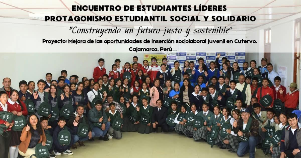 Estudiants beneficiaris del projecte Millora de les oportunitats d’inserció sociolaboral juvenil en Cutervo.