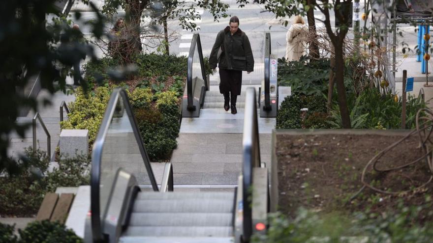 Las escaleras de Maestro Clavé, que volvieron a fallar este miércoles. |