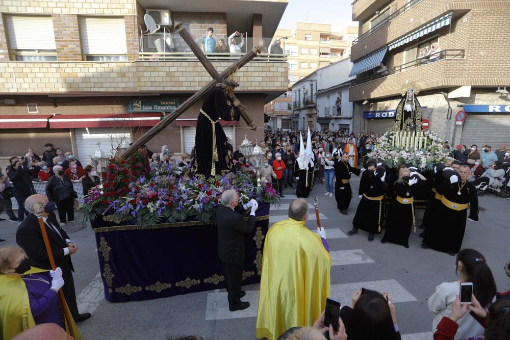 Procesión del Encuentro en el Port de Sagunt.