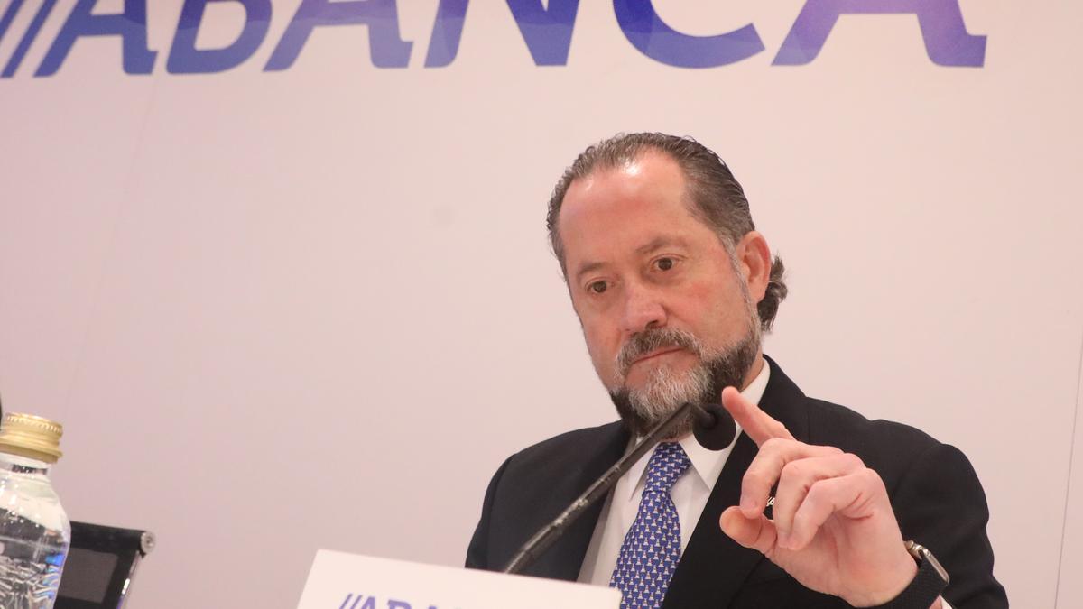 Juan Carlos Escotet, hoy en Santiago, en la presentación de resultados de Abanca.