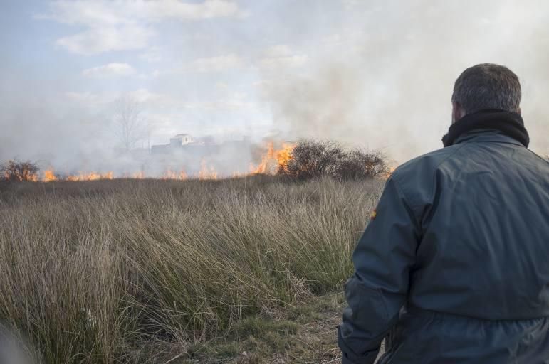 Incendio en los aledaños de El Ermitaño