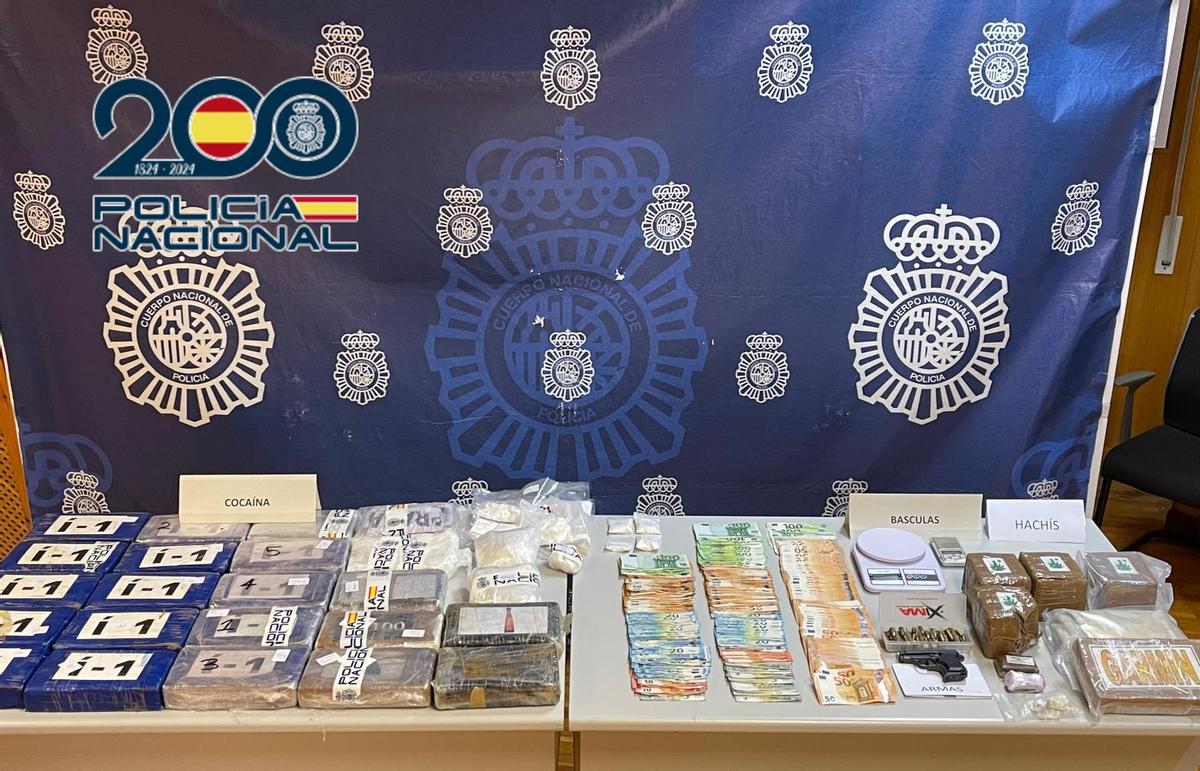 Sustancias, dinero y objetos intervenidos durante los registros