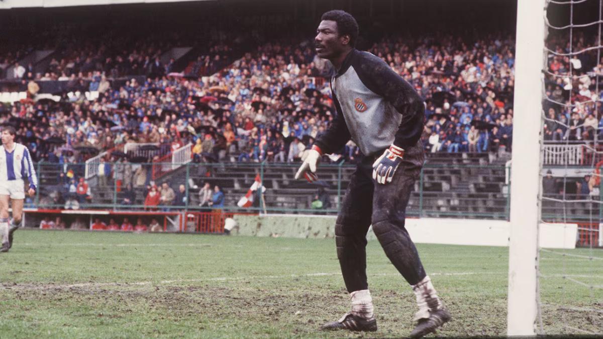 N'Kono, durante un partido con el Espanyol