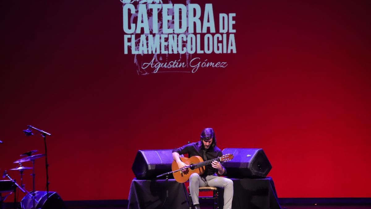 Gabriel Expósito, durante su actuación.