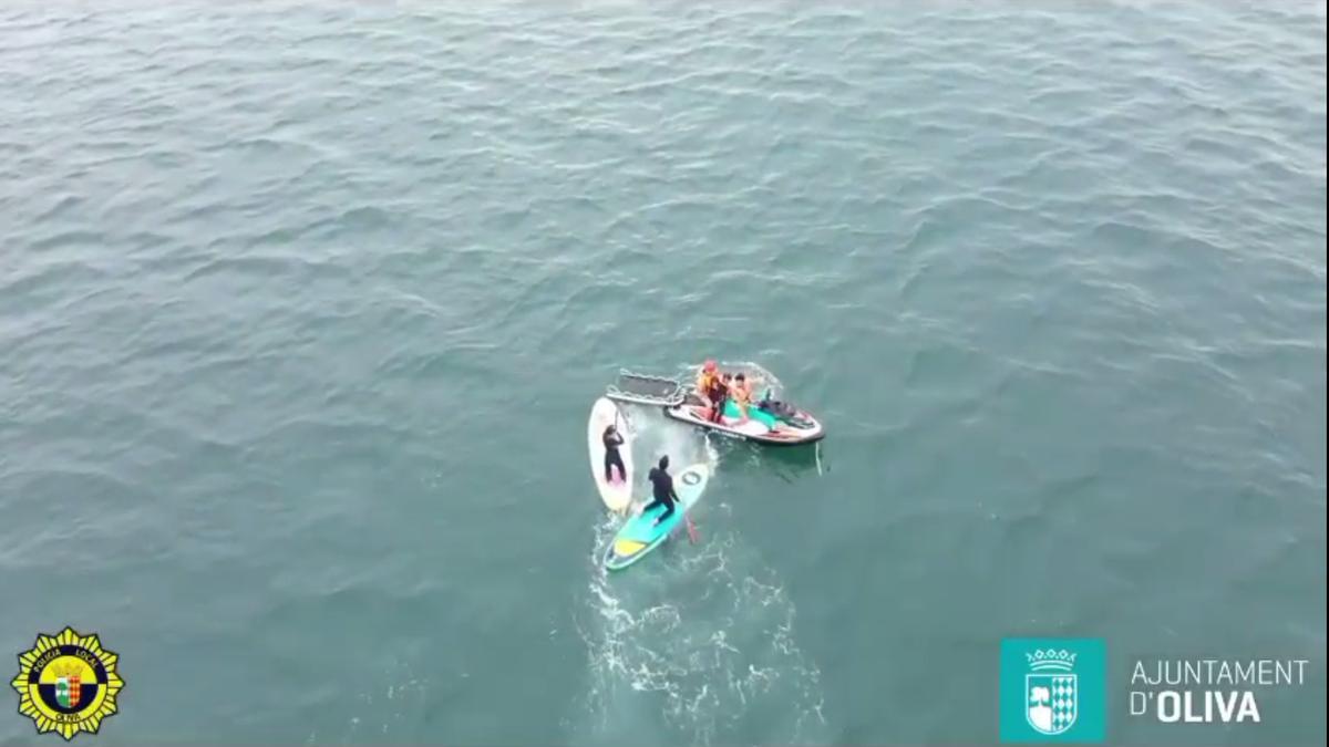 Rescate de un padre y sus tres hijos