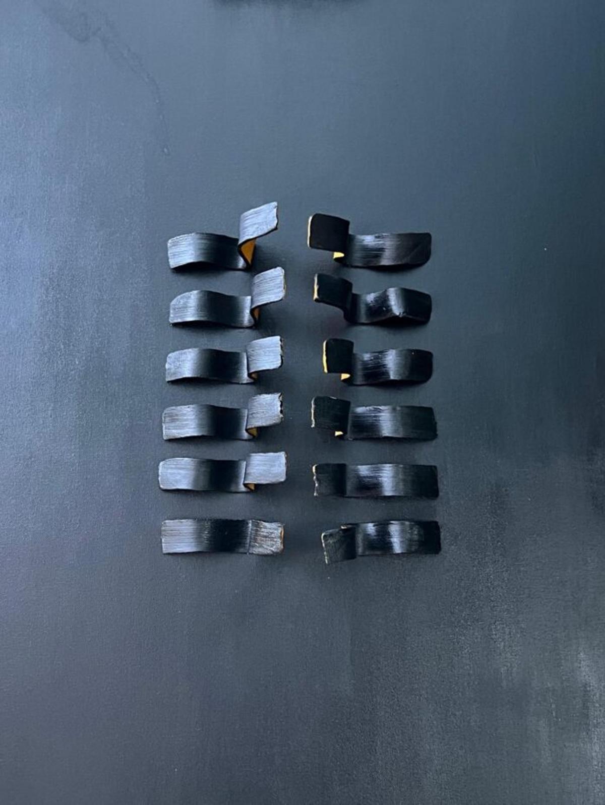 Unha das obras da exposición de Jorge Mirás no Tambre