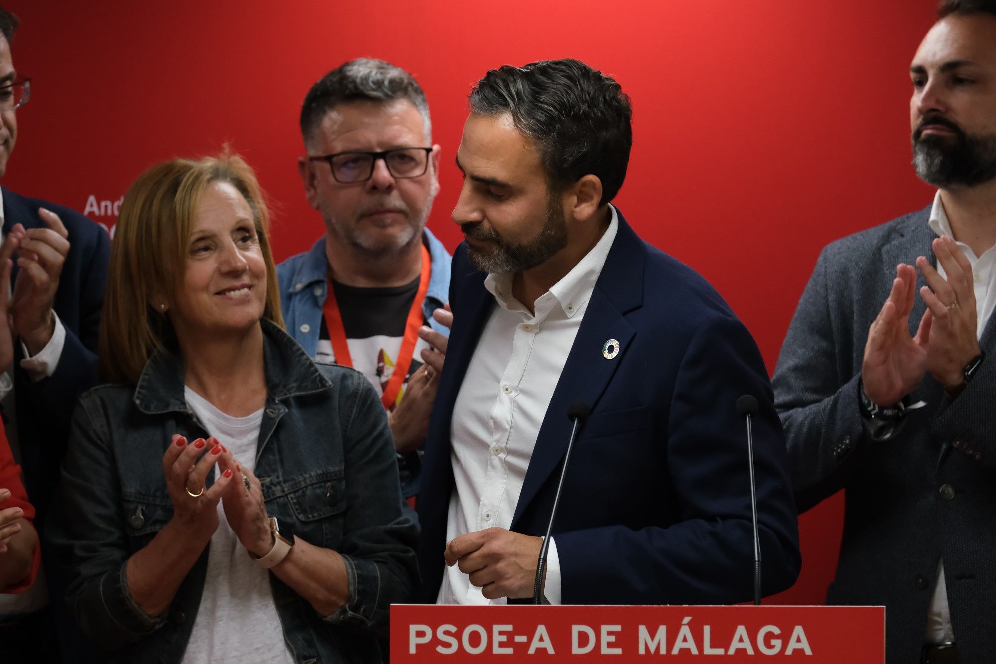 Imágenes de la noche electoral del 28M en el PSOE