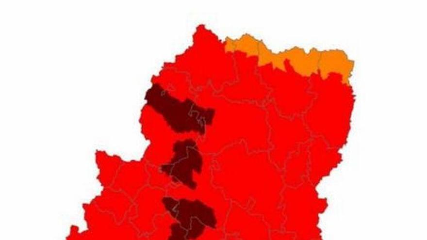 Máximo riesgo de incendios forestales en Valmadrid, Zuera, Rodeno y Somontano