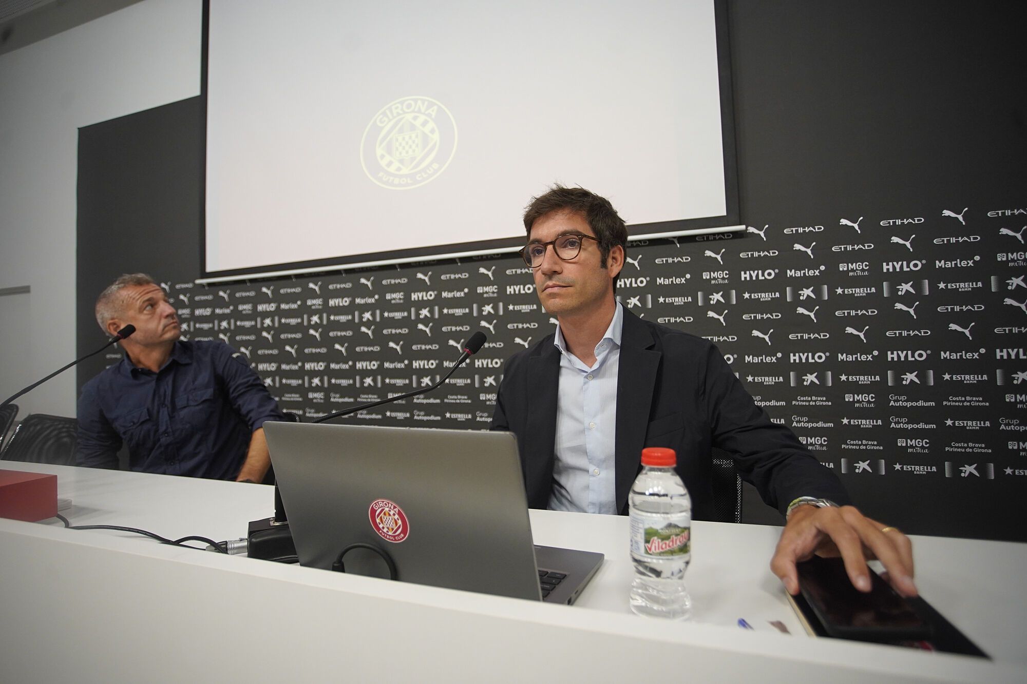 Girona Montilivi roda Nacho Mas-Bagà - CEO en Girona Futbol Club quique Cárcel director esportiu