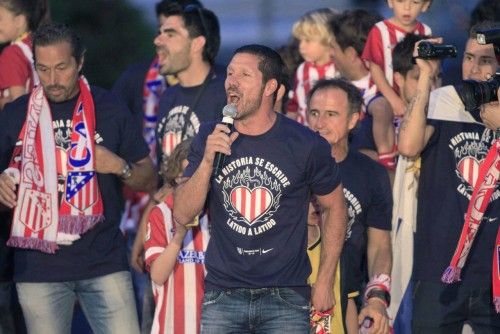 El Atlético celebra el título de Liga en Madrid