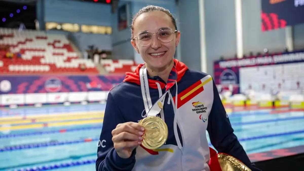 María Delgado, campeona del mundo de natación.